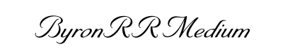 Byron RR Medium Font for Place Cards