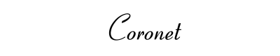 Coronet Font for Place Cards