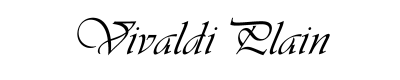 Vivaldi Plain Font for Place Cards