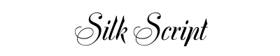 Silk Script Font for Place Cards